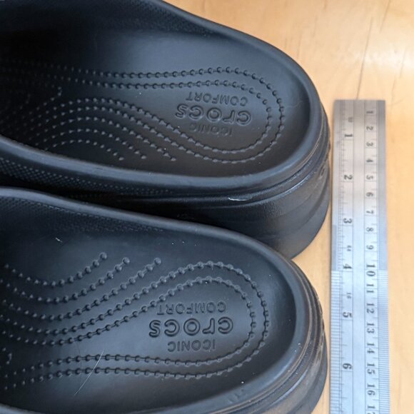 NWT CROCS Black Siren Clog Shoes High Platform Women's Size 10 New - Picture 8 of 16